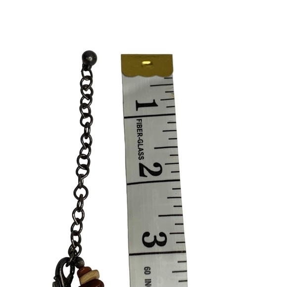 Chicos 12” Dual Round Shell with String of Chip Shell Genuine Chocker Necklace - Picture 7 of 10